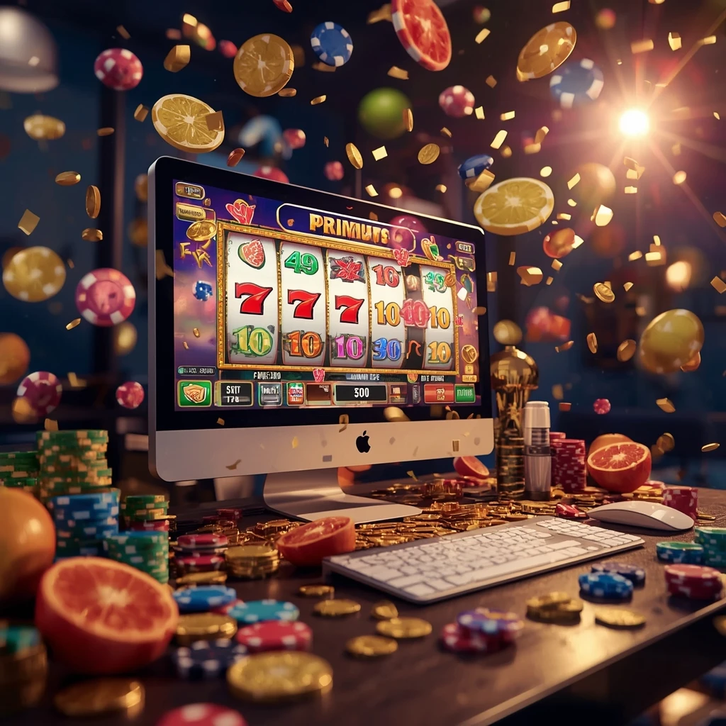 slot machines on the monitor ILUCKI CASINO