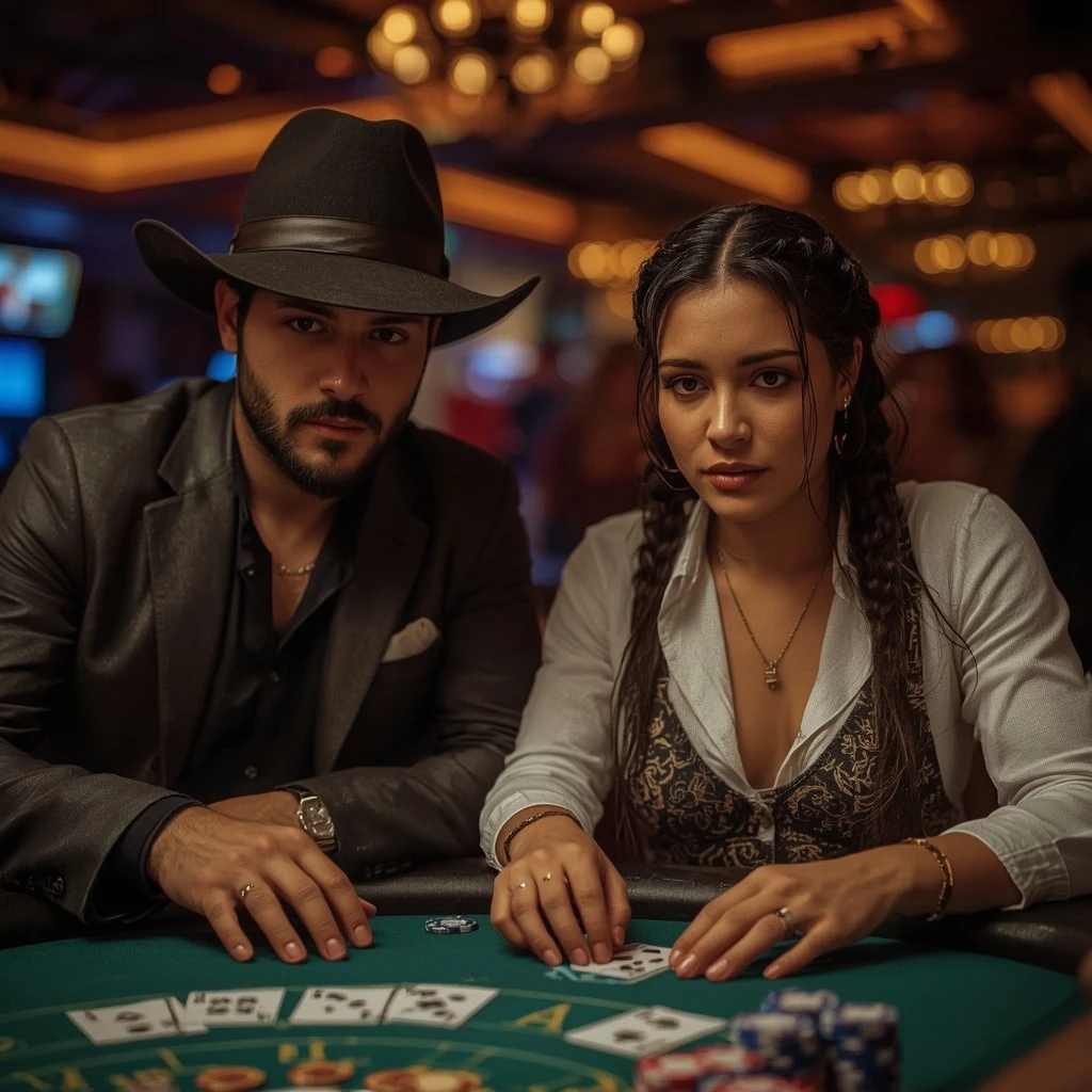 photo of two poker players ILUCKI CASINO